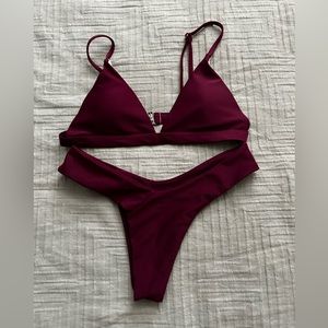Maroon bikini
